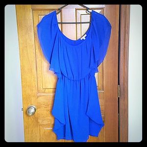 Royal blue mini dress