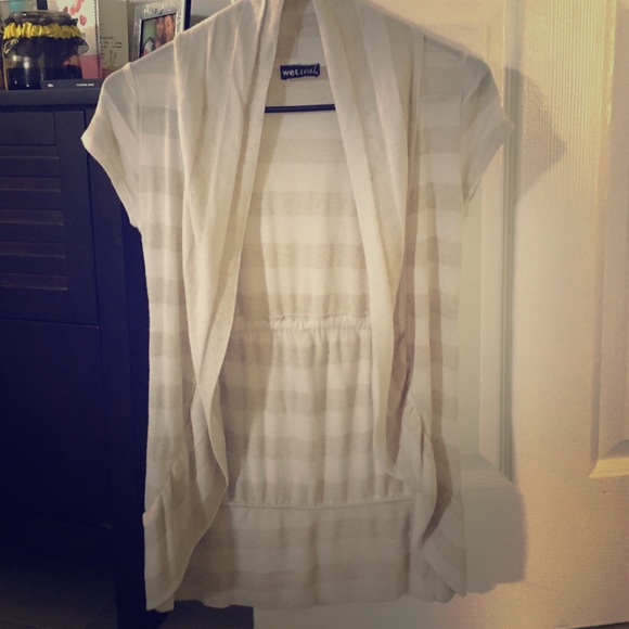 Neutral wet seal open cardigan small