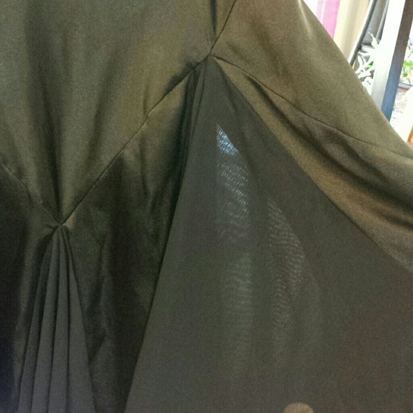 SOLD Black Satiny Formal Skirt - Picture 2 of 3
