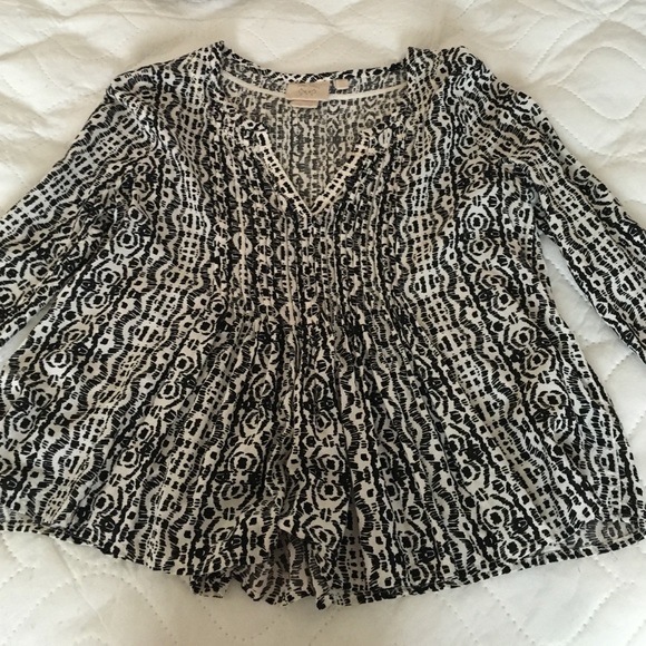 Anthropologie, top, b&w patterns,