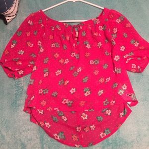Floral Sheer Hollister Shirt