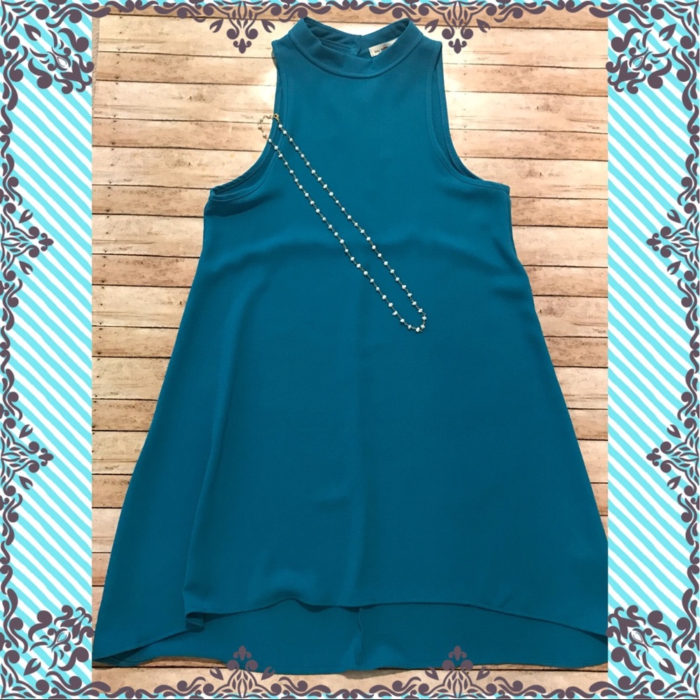 Turquoise Hi Low Dress