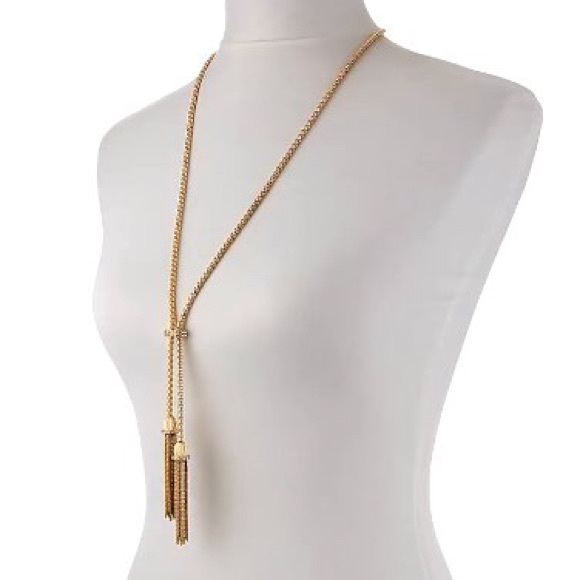 J Crew Gold Tassel Necklace Online Shop 