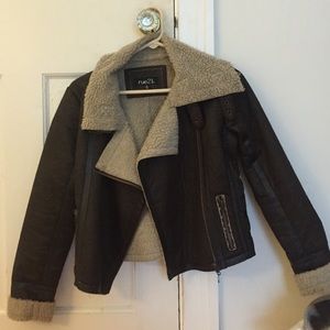 Faux suede jacket