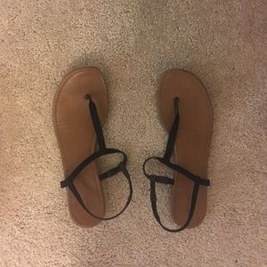 Black scrappy sandals