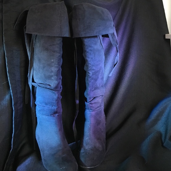 Not rated knee high fold over boots--sz 7