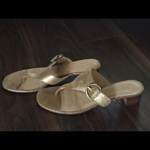 Anne Klein gold sandles