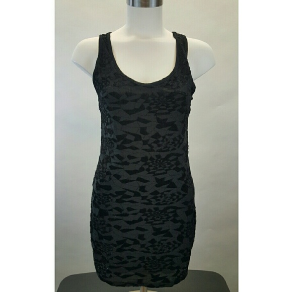 NEW black mini dress geometric velvet sparkle