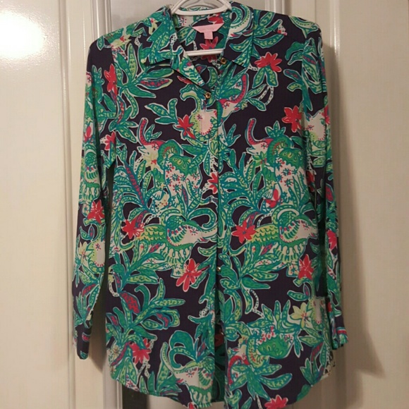 Lilly Pulitzer Long Sleeve Blouse XS