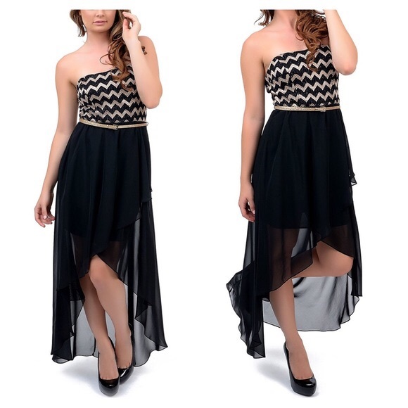 Windsor Strapless High-Low Dress