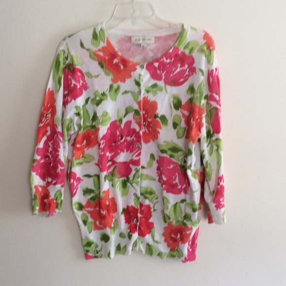 Flowered cardigan