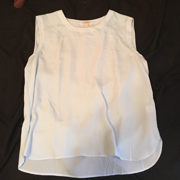 Sleeveless Robin's Egg Blue Blouse