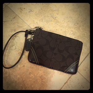 Brown Coach Wristlet