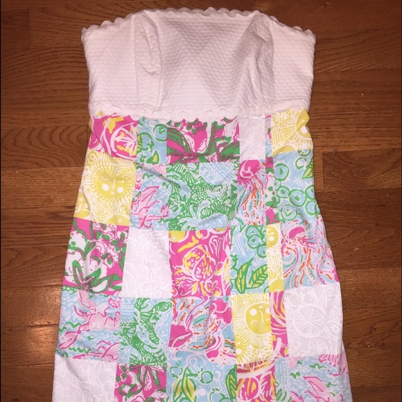 Lilly Pulitzer Patchwork Dress 00 Easter Dress - image 1