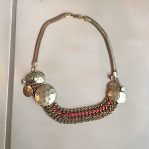 Anthropologie gold statement necklace