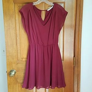 Lush burgundy mini-dress