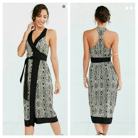 Urban Outfitters Racerback Print Wrap Dress