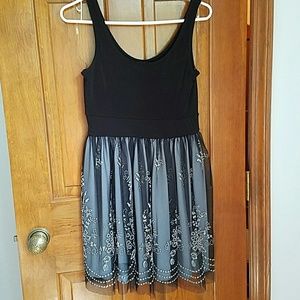 Ruby Rox black and gray dress