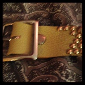 Vintage leather rhinestone belt
