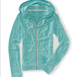 Aeropostale light blue zip up jacket