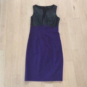 RARE Cynthia Steffe black leather combo dress