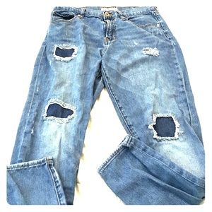 Ripped boyfriend jeans