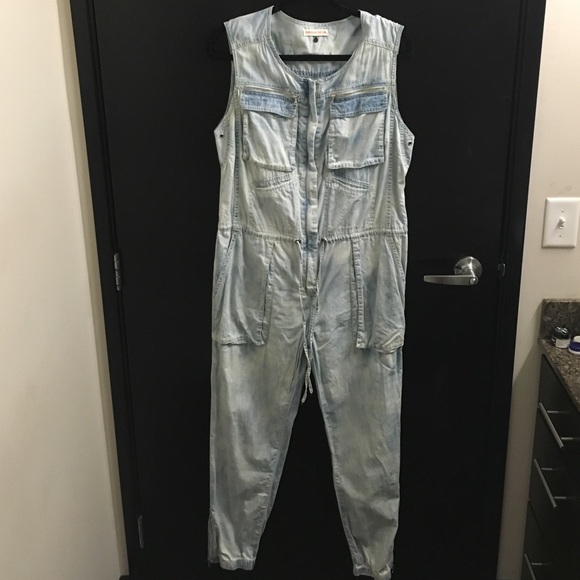 Light Wash Jean Cotton Jumpsuit