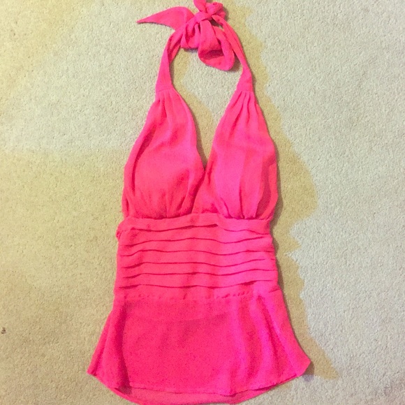 Hot Pink Guess halter top