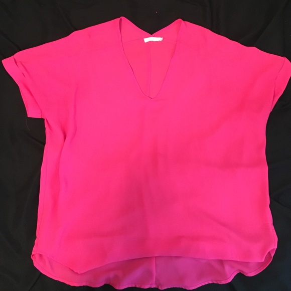 Hot Pink Chiffon Blouse