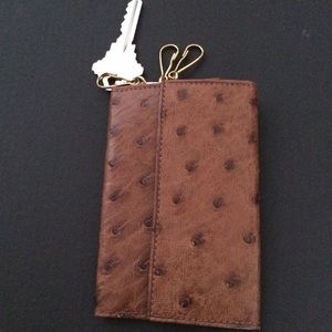 🎁Genuine Ostrich Leather Keyholder made  Austria