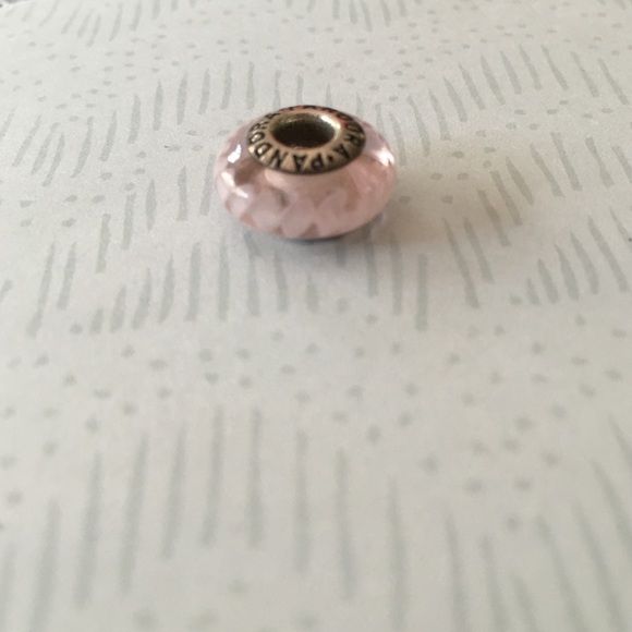 Pandora Charm pink glass