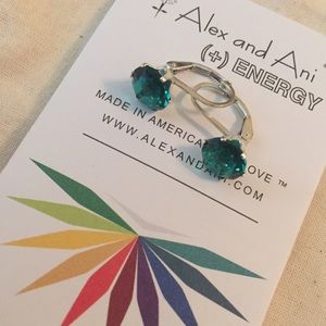Alex & Ani Emerald Crystal Color Therapy Earrings