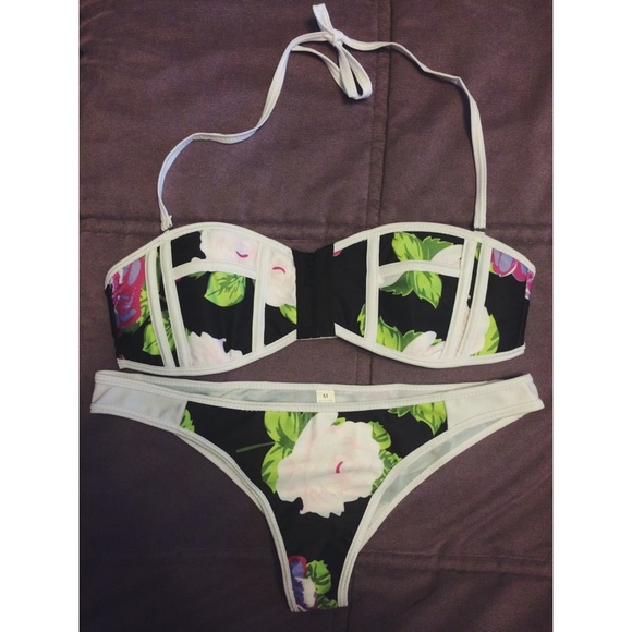 Floral print two-piece bikini