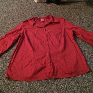 Covington women 20-22W Red Long sleeved top