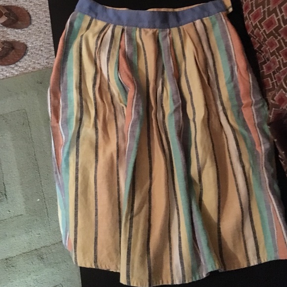 Colorful knitted anthropologie flowy skirt