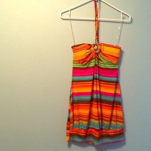 Bright stripes halter