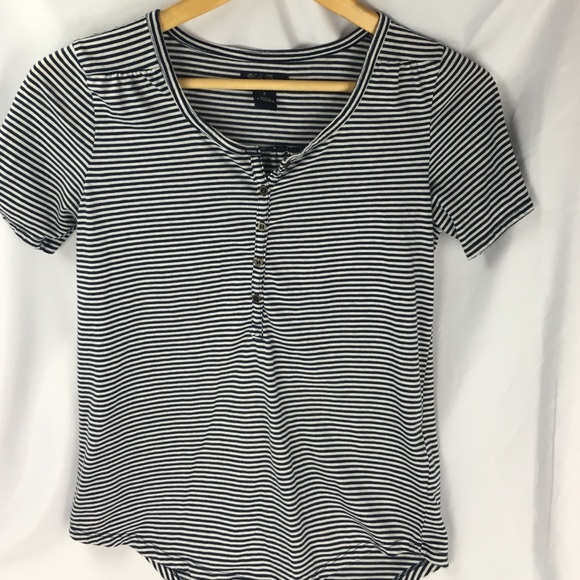 Navy blue and white Lucky Brand shirt
