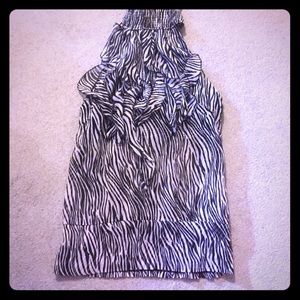 Zebra print halter top