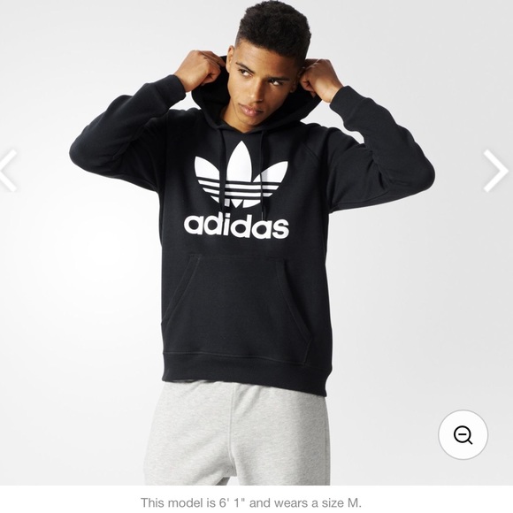 Adidas Black Trefoil Hoodie