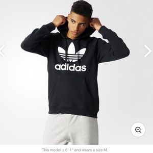 Adidas Black Trefoil Hoodie
