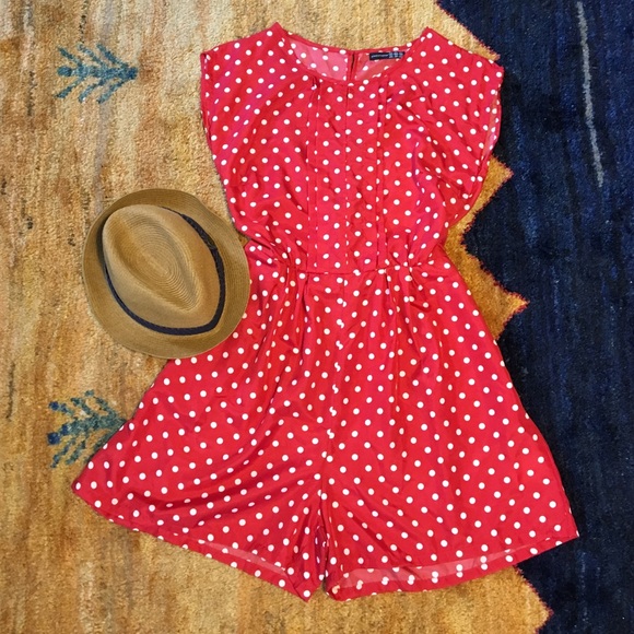 Atmosphere Red & White Polka Dot Romper US 8/UK 12