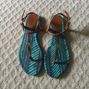 Coach tan leather sandals size 6.5