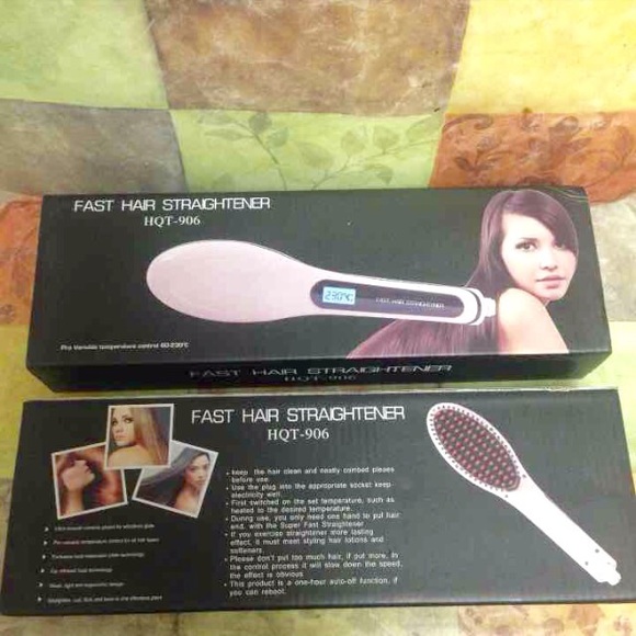 Fast Straightener Hair Brush New. Pink - Picture 4 of 4