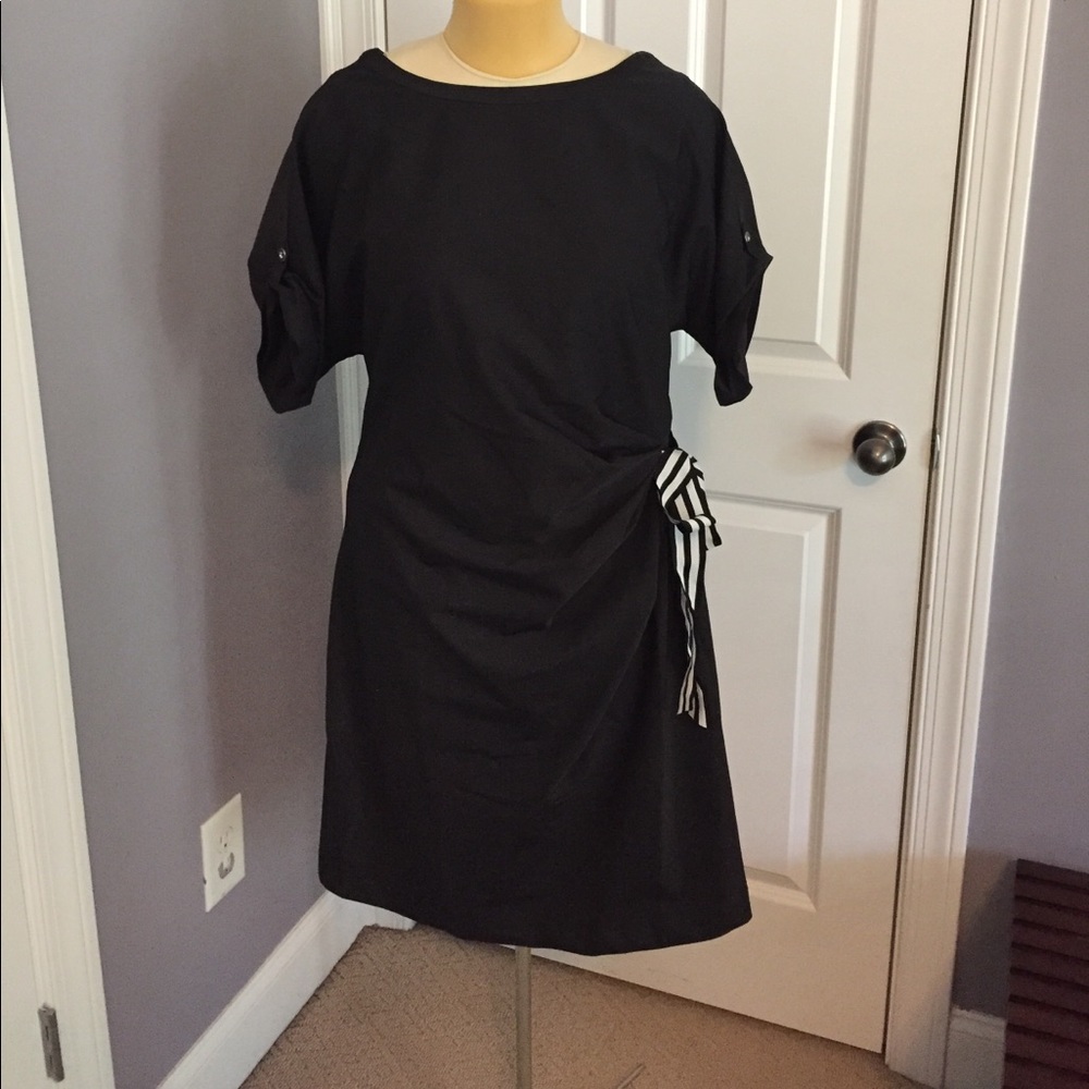 Black Rushed Dress