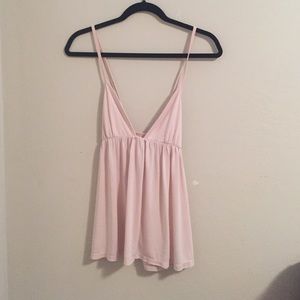 Light Pink Babydoll Tank- Free People