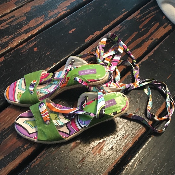 Emilio Pucci Lace Up Sandals size 39