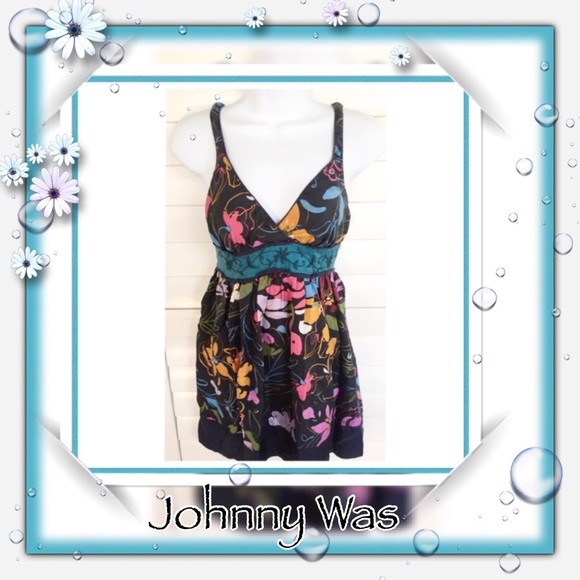 ⚫️🍀 Johnny Was Anthropologie Silk Tunic Top