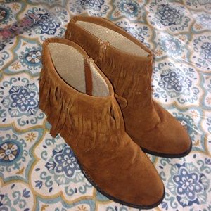 Rue 21 ankle fringe cowboy style boots