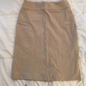 Banana Republic Tan Fitted Pencil Skirt