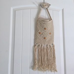 Hand made macrame satchel bag